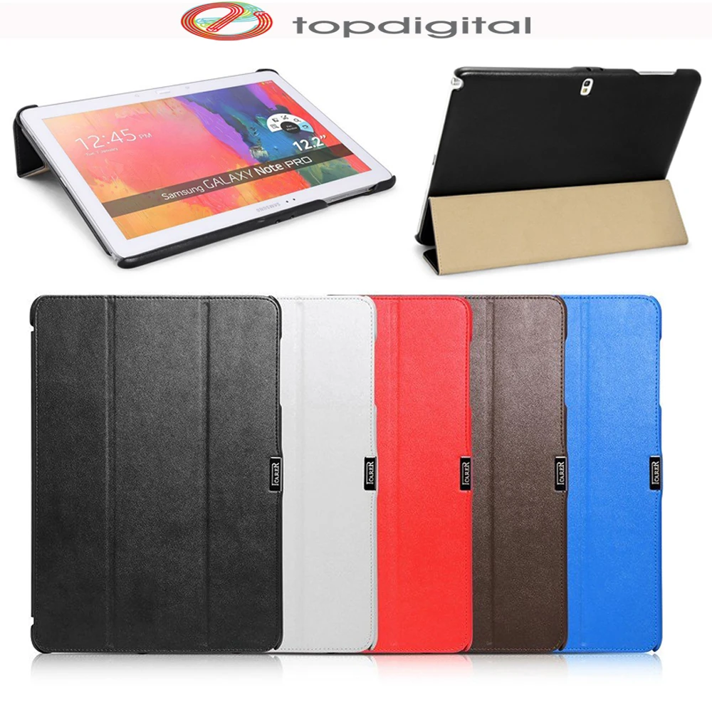 Кожаный чехол книжка icarer для Samsung Galaxy Note Pro 12 2/Tab 2 P900 подставка планшета Магнитный