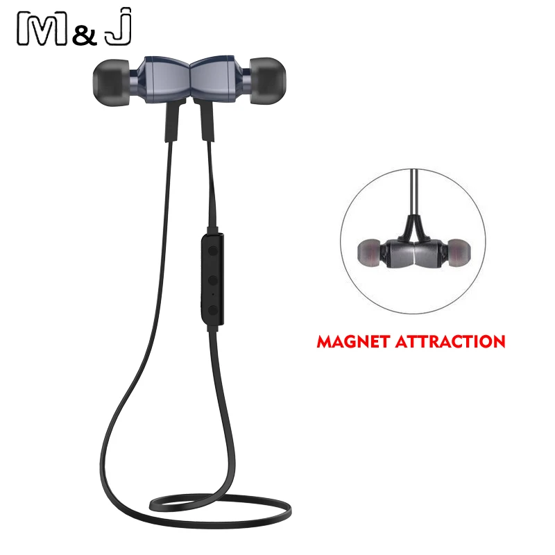 M&J Magnet Wireless Bluetooth Earphones Stereo Outdoor Sport Noise Canceling Music Earbuds With Mic For iPhone 7 Plus With Box bluetooth-earphones : image M&J Magnet Wireless Bluetooth Earphones Stereo Outdoor Sport Noise Canceling Music Earbuds With Mic For iPhone 7 Plus With Box bluetooth-earphones