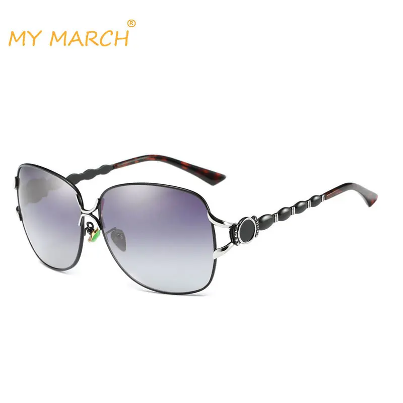 MYMARCH роскошные солнцезащитные очки Женские винтажные Ретро градиентные солнцезащитные очки брендовый дизайн, квадратные солнцезащитные очки Oculos UV400 - Цвет линз: C2 Black
