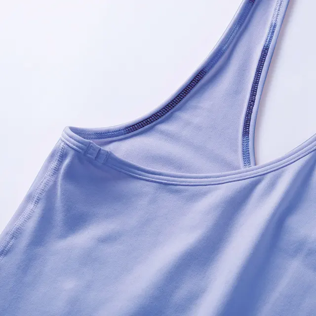 CRZ YOGA Women’s Workout Compression Long Racerback Tank Top
