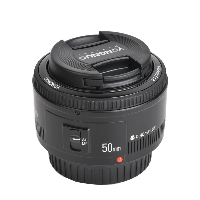 Объектив YONGNUO YN50mm f1.8 YN EF 50 мм f/1 8 AF апертура YN50 автофокус для цифровых зеркальных