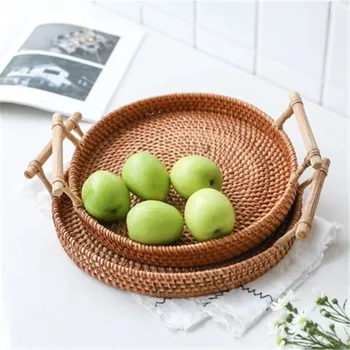 

Japanese handmade rattan bread basket storage basket baking bread basket snack basket storage