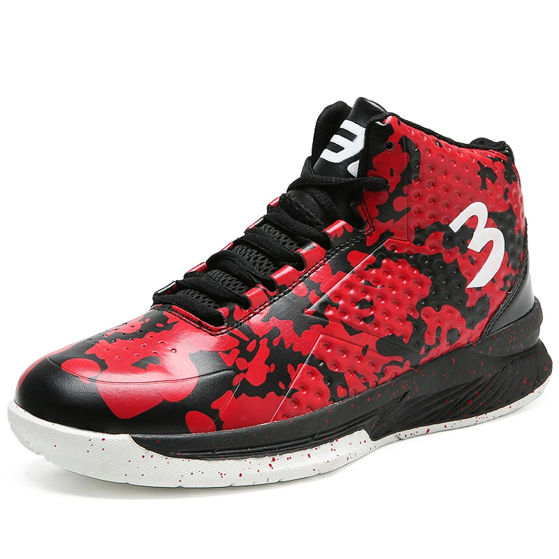 2018 Outdoor Basketball Shoes Men High top Sports Cushion Jordan Hombre Athletic Mens Red Shoes ...