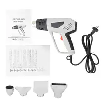 Тепловая пушка 2000 Вт Тепловая пушка электрическая промышленная Горячая воздушная пушка Регулируемая температура ЕС вилка 220-240 В Горячая воздушная станция