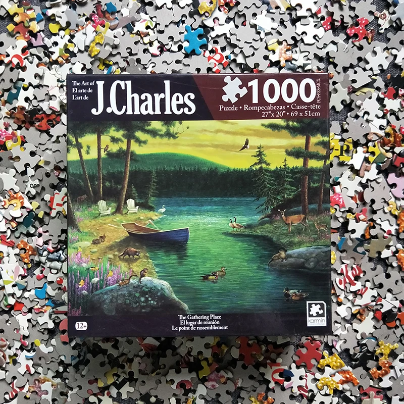 J. Charles 1000 шт. Пазлы 2" X 20" Животные и рама для пейзажа бумажные головоломки игрушки для детей/молодых/взрослых сборные части вместе