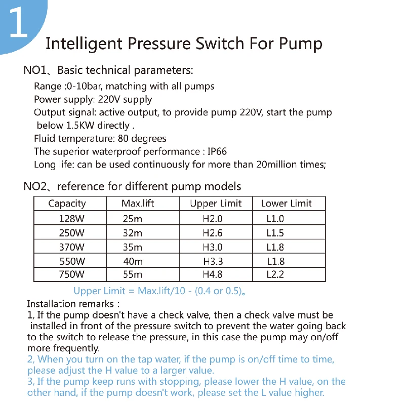 Digital Automatic Air Pump Water Oil Compressor Pressure Switch Controller for Water Pump