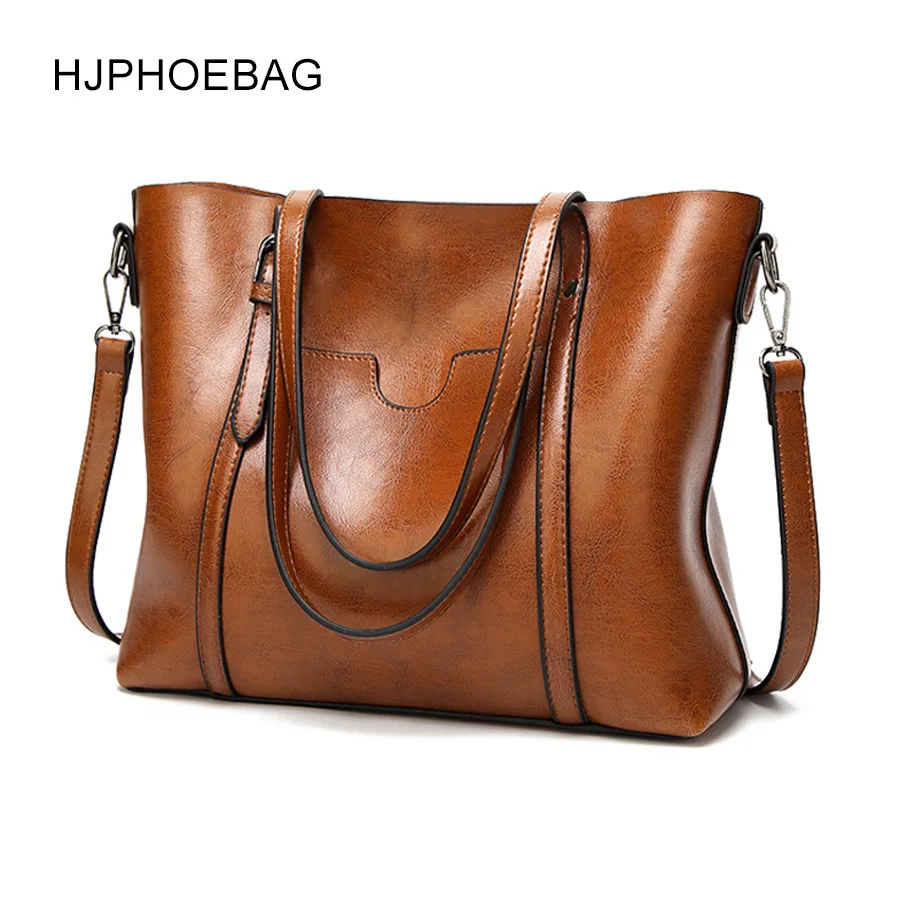 US $20.41 Hjphoebag New Fashion Womens Bag Shoulder Messenger Bag Oil Wax Leather Ladies Handbag Tote Bag Crossbody Bags For Women Yc005