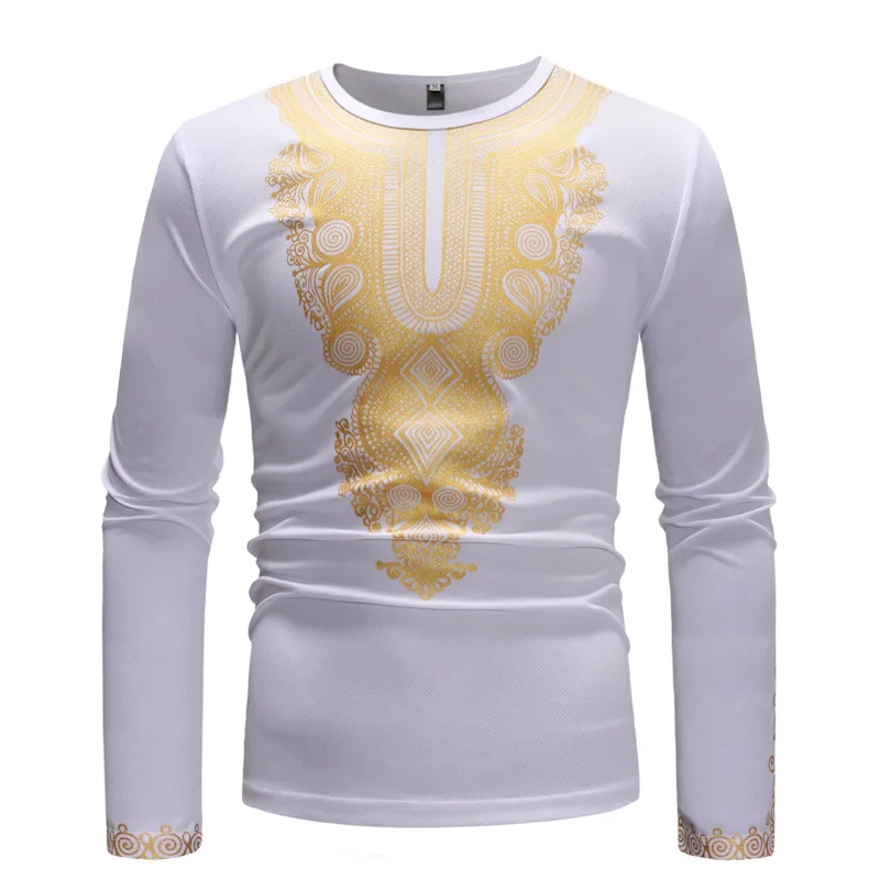 African Print Dashiki T Shirt Men 2019 Brand O Neck Long Sleeve Tshirt Men Casual Hip Hop Streetwear Tops Tees Africa Clothing (9)