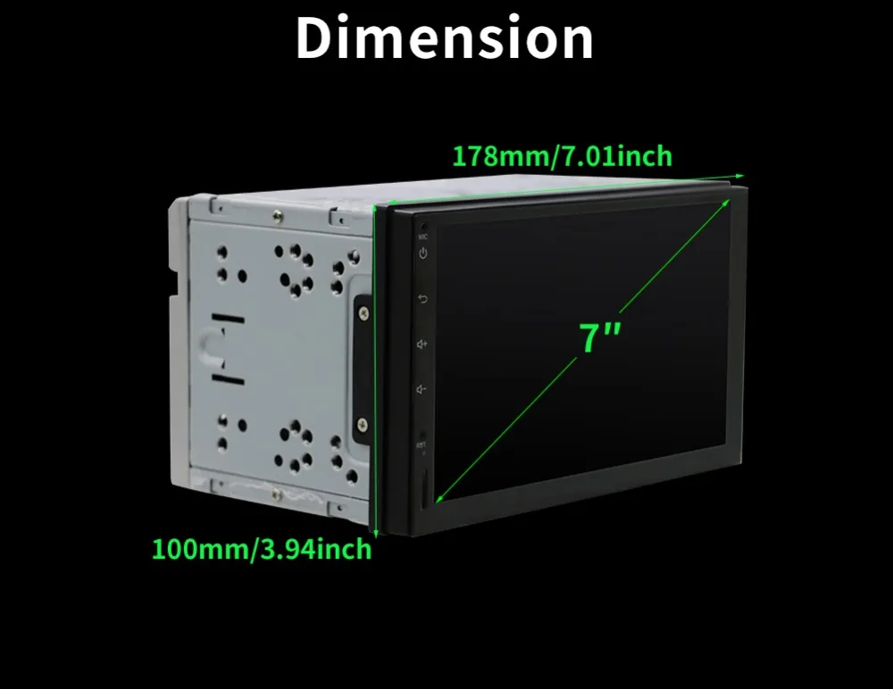 Flash Deal Quad 4 Core 7 INCH 2 Din Android 7.1 Car Audio Non-DVD Stereo Radio GPS 3G WiFi GPS Navigation Head Unit For Universal Car 1