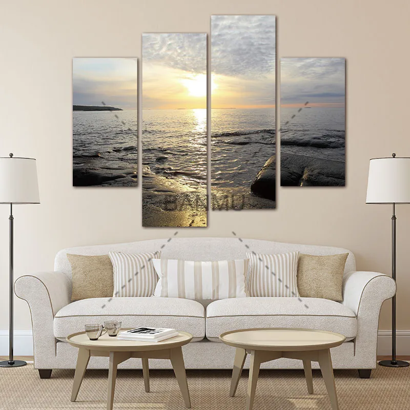 Download 4 Pannello Paesaggio Di Mare Con Spiaggia Arte Moderna Muro Per Desktop Wallpaper Free Wallpaper 4 Pannello Paesaggio Di Mare Con Spiaggia Arte Moderna Muro Per For Free