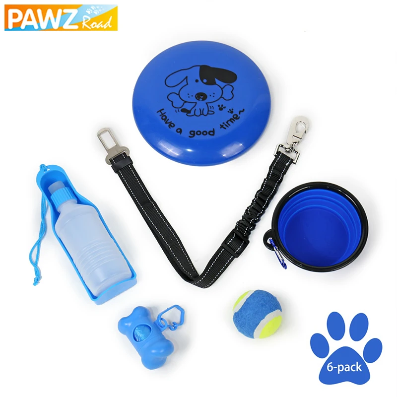 Pawzroad 6 قطعة/المجموعة pet لعبة المهنية كلب اليومي استخدام المنتج ل الكلب السيارة حزام زجاجة الأمعاء أكياس الكرة القرص الطائر براز