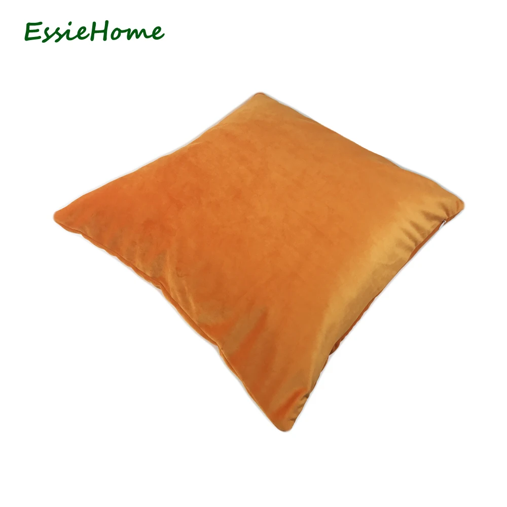 Essie Home Роскошный Матовый из хлопка и бархата ярко-оранжевый подушка в виде мандарина наволочка Подушка под поясницу чехол