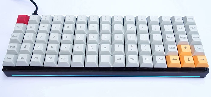 RGB75 artholinear клавиатура Горячая замена тип-c соединение QMK программируемый Gateron Cherry MX переключатели механическая клавиатура - Цвет: Black Side-Shine