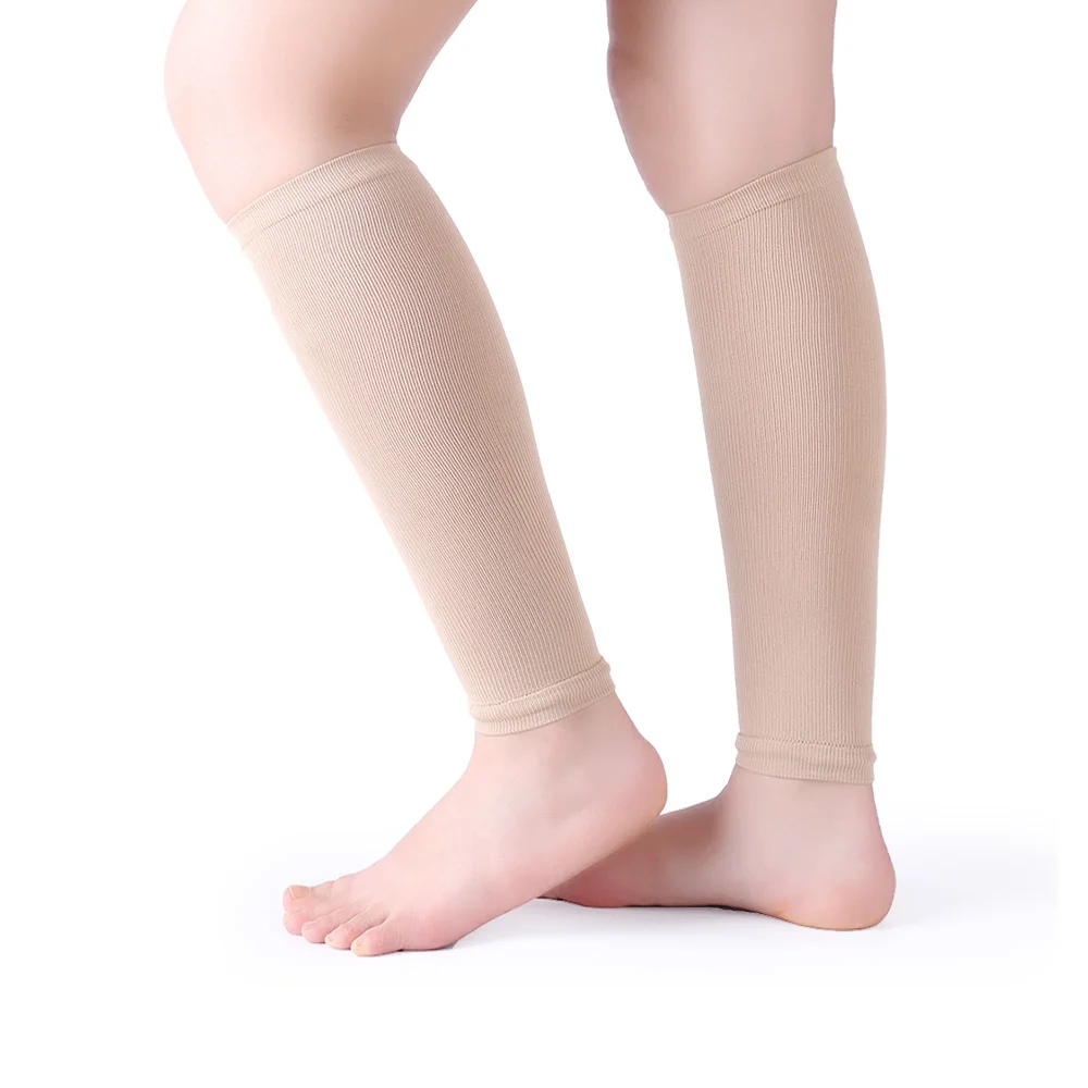 Fancyteck, 1 пара, унисекс, для ног, до икры, мужские носки, женские, варикозное расширение, циркуляция вены, Компрессионные носки, медицинские эластичные чулки - Color: Nude