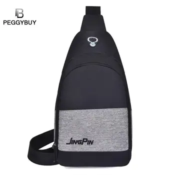

Male Shoulder Bags USB Charging Crossbody Bags Men Anti Theft Chest Bag Packs Men USB Charging Large Crossbody Bags