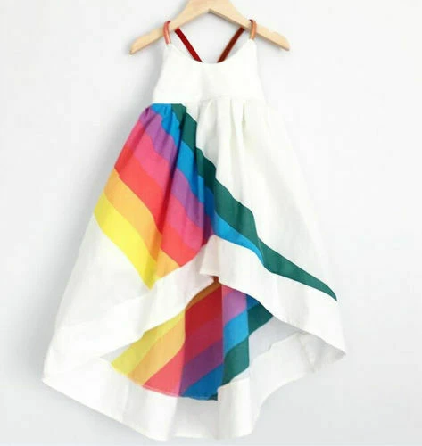 Rainbow white dresses Clearance