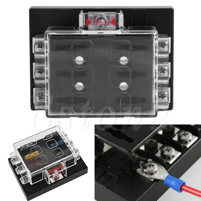 dc32v 6 way circuit car boat auto automotive blade fuse box block dc32v 6 way circuit car boat auto automotive blade fuse box block holder atc ato