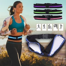 Travle Противоугонный Ремень спортивный телефон карманный беговой ремень водонепроницаемый для телефона, карты, ключа, денег 2 расширяемый карман на молнии