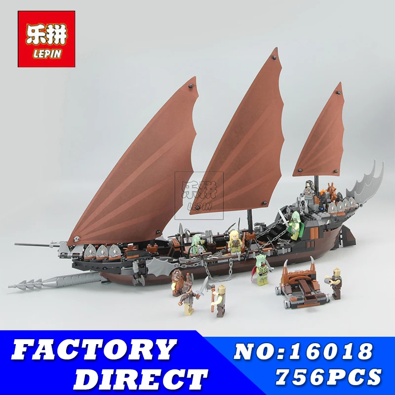 

Lord of Rings Series LEPIN 16018 756pcs Genuine New The Ghost Pirate Ship Set Educational Building Blocks Bricks Boys Toys 79008