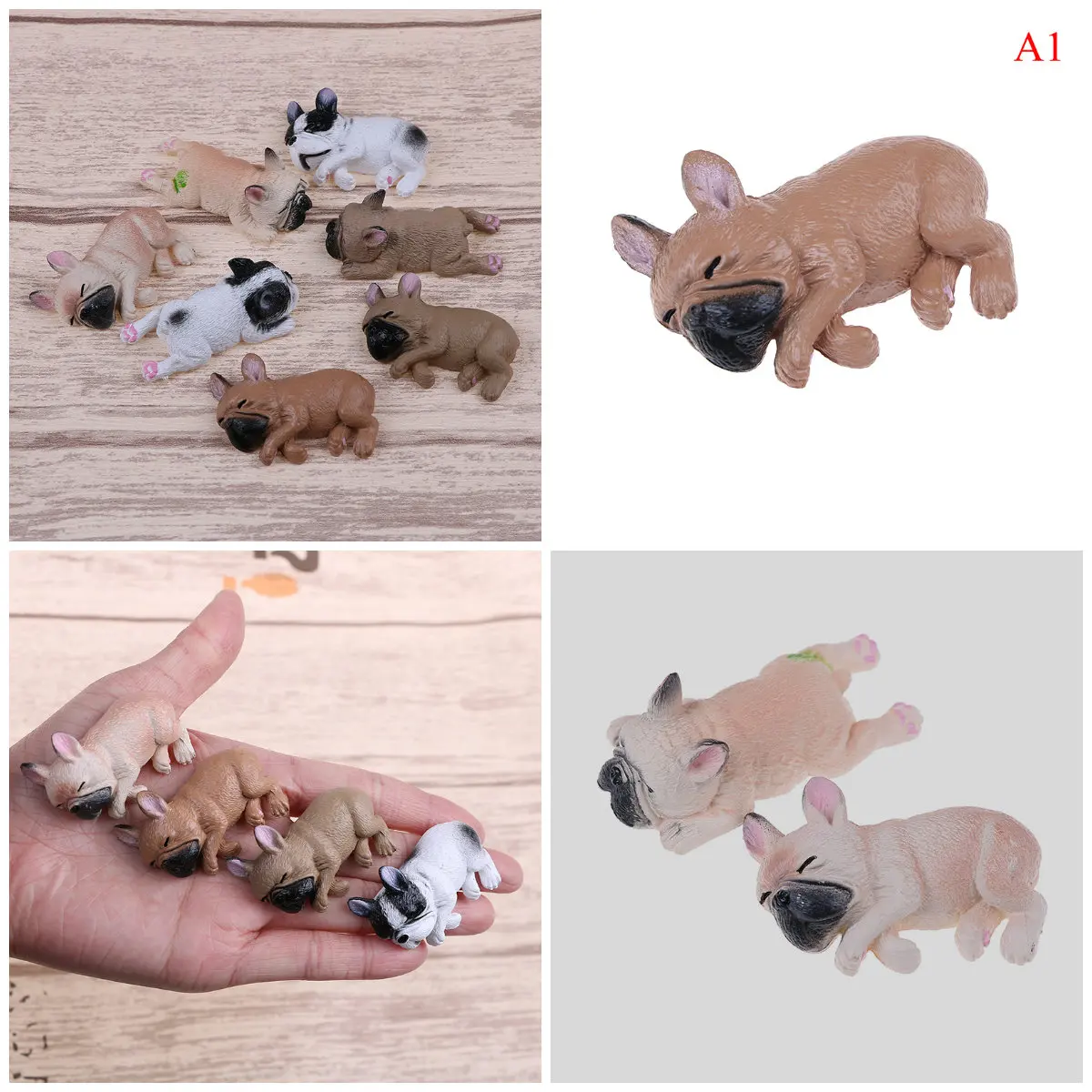 Животные Куклы Дети GiftsToys Фигурки ПВХ модель игрушки пейзаж Французский бульдог