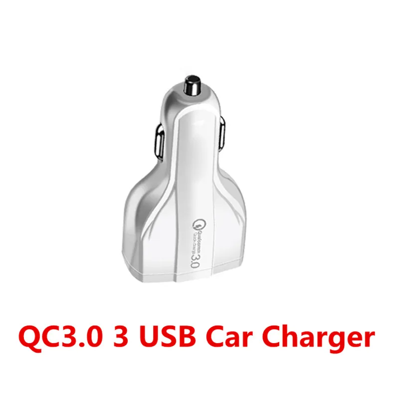 Автомобильный Универсальный 3 USB Quick Charge 0 для Iphone 7 8 EU US Plug мобильный телефон