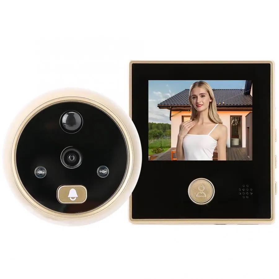 Door Camera 2.8 Inch Monitor Smart Video Doorbell HD300 Thousand Pixel PIR Motion Detection Electronic Doorbell Door Viewer