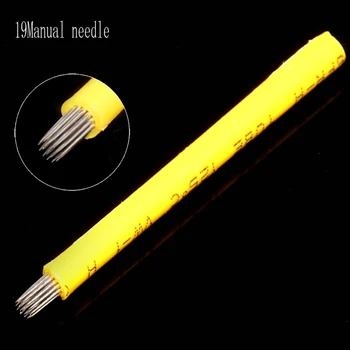 

50pcs 19 Round Needle semi permanent makeup Eyebrow Tattoo microblading needles for fog eyebrow free shipping