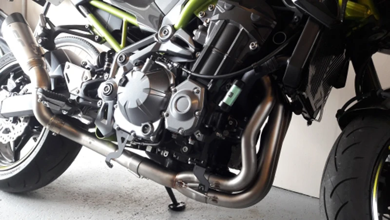 ZS гоночная средняя выхлопная труба мотоцикла система чехол для Kawasaki Z900 глушитель труба передняя Труба без шнуровки с датчиком