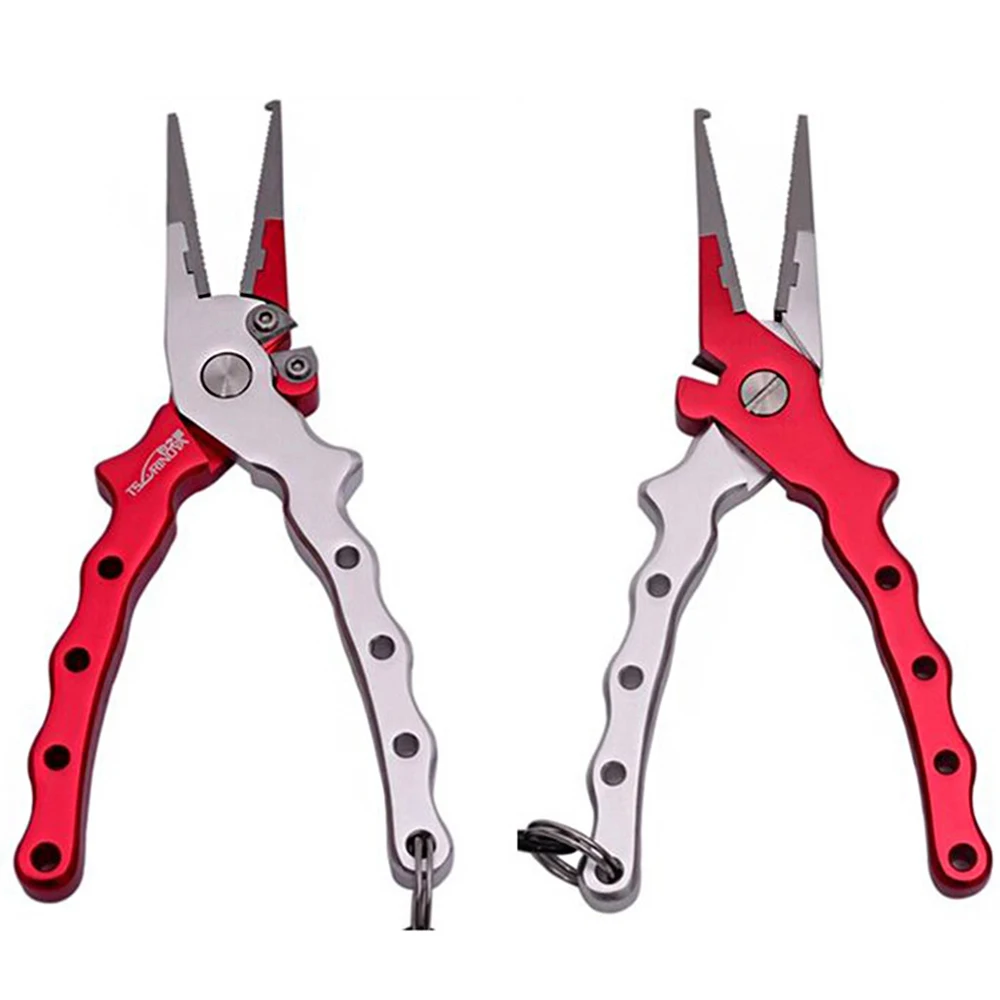 Trança de Alumínio de Aviação Cortador de Aperto Alicate de Peixe de Pesca Vara de Pesca Tsurinoya Multi-purpose Alicate Iscas Alicates 17 cm 89g 3 TSURINOYA 17 cm 89g Trança de Alumínio