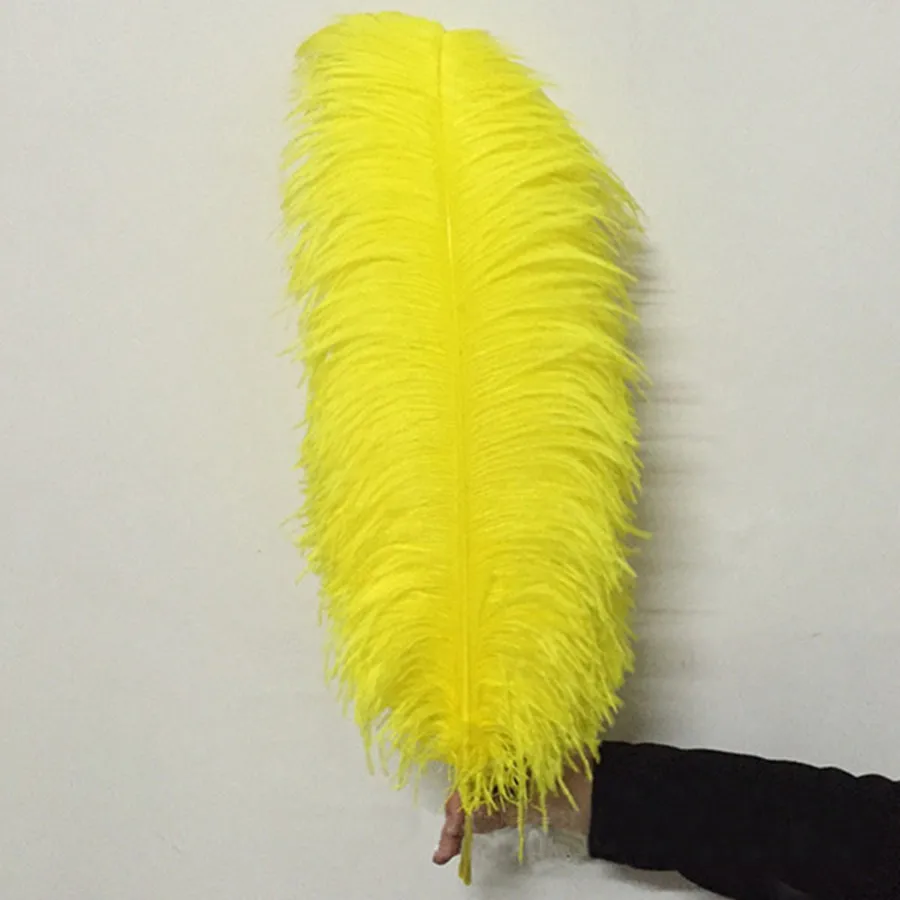 wholesale 10 PCS beautiful yellow ostrich feather 40 45cm/16 18 inches