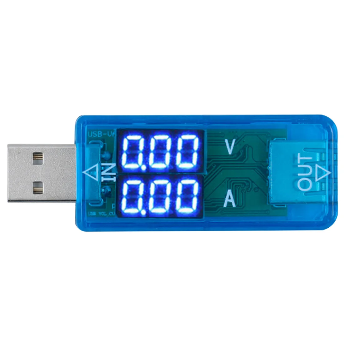 DC3.2-10V 0-3A мини USB зарядное устройство Доктор вольтметр USB Мобильная мощность Зарядка ток тестер напряжения метр Электроника цифровой - Цвет: Blue Double Blue