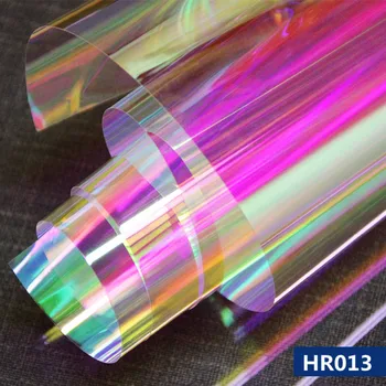 

SUNICE University Celebration Chameleon Rainbow Window Film Tint Self-adhesive PET Display Glass DIY Home Office Buliding 1*20M