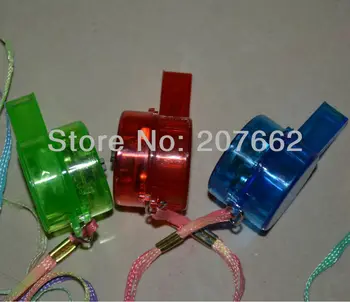 

Free Shipping 24PCS/lot 3led LED Flashing Whistle LEDflashing Pacifier Competition Whistle for party supplies
