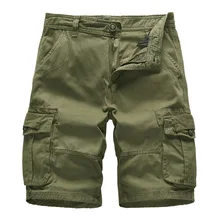 100% Cotton Military Cargo Shorts Men 2019 New Arrival Casual Mens Loose Work Cargo Shorts Male Summer Short Pants hombre