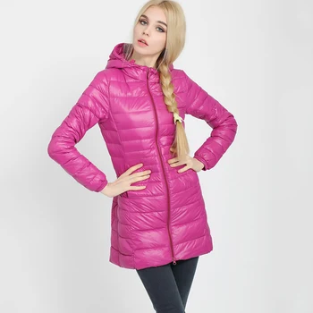 

Plus Size 7XL Women's Winter Hooded Down Parkas Long Coat Zipper Solid Warm Outwear Female 2019 Fashion Ladies Casual Jacket