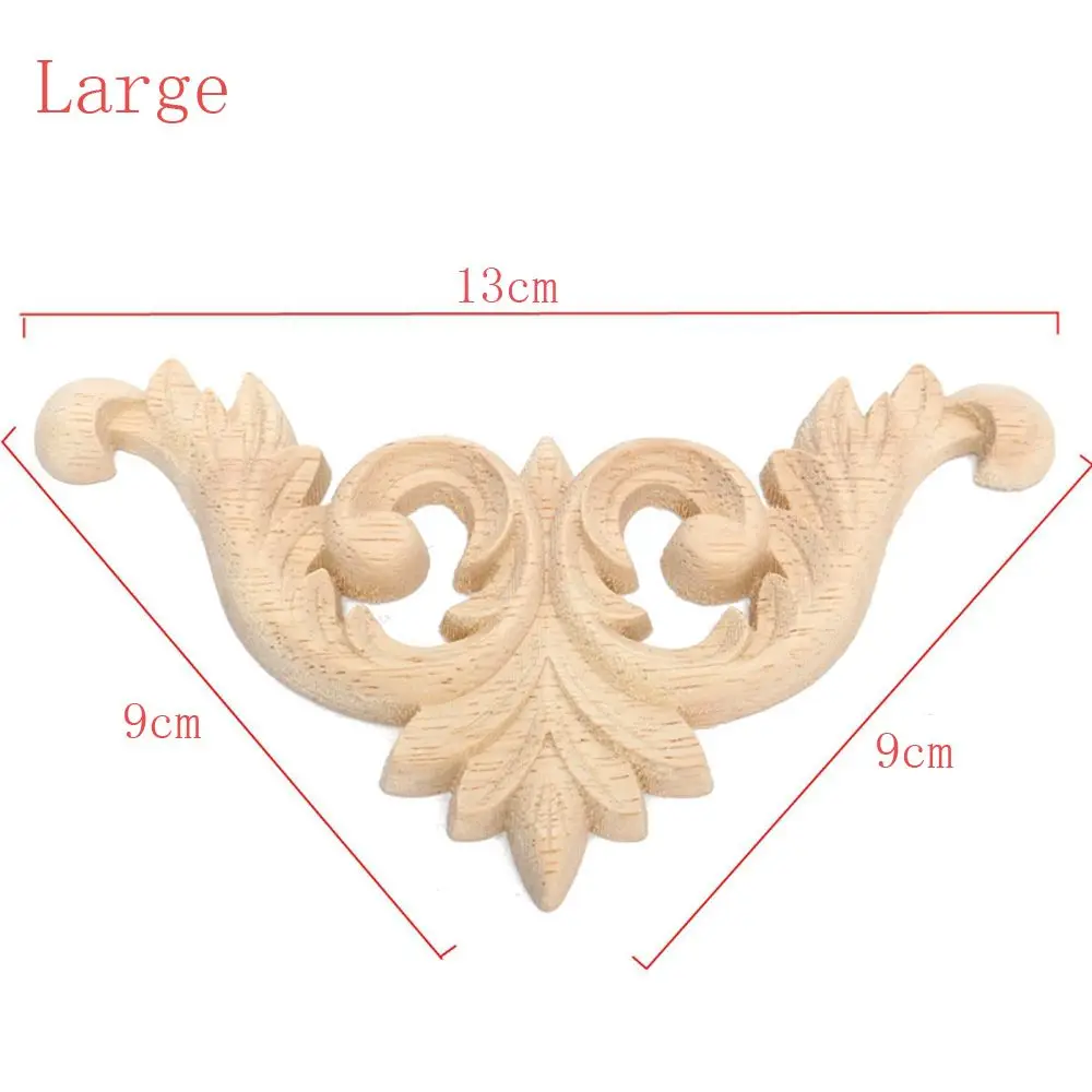 1 шт. Новые цветочные деревянные наклейки с резьбой Угловые аппликации рамка Стены Двери Мебель резьба по дереву декоративные деревянные фигурки ремесла - Цвет: 2