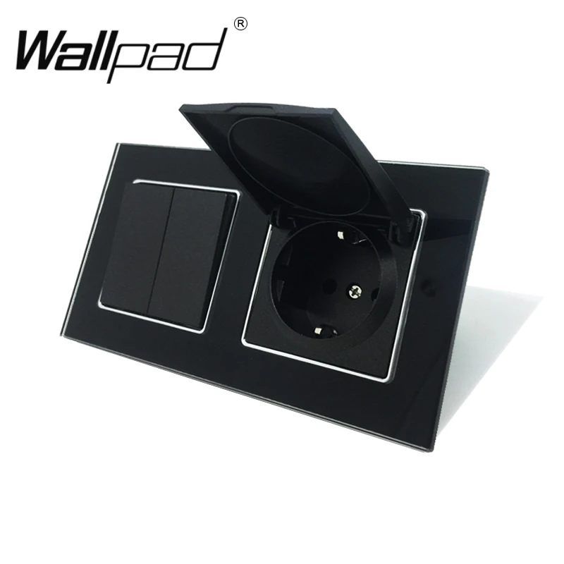 Евророзетка с пылезащитной крышкой Wallpad 110 250 В хрустальный стеклянный