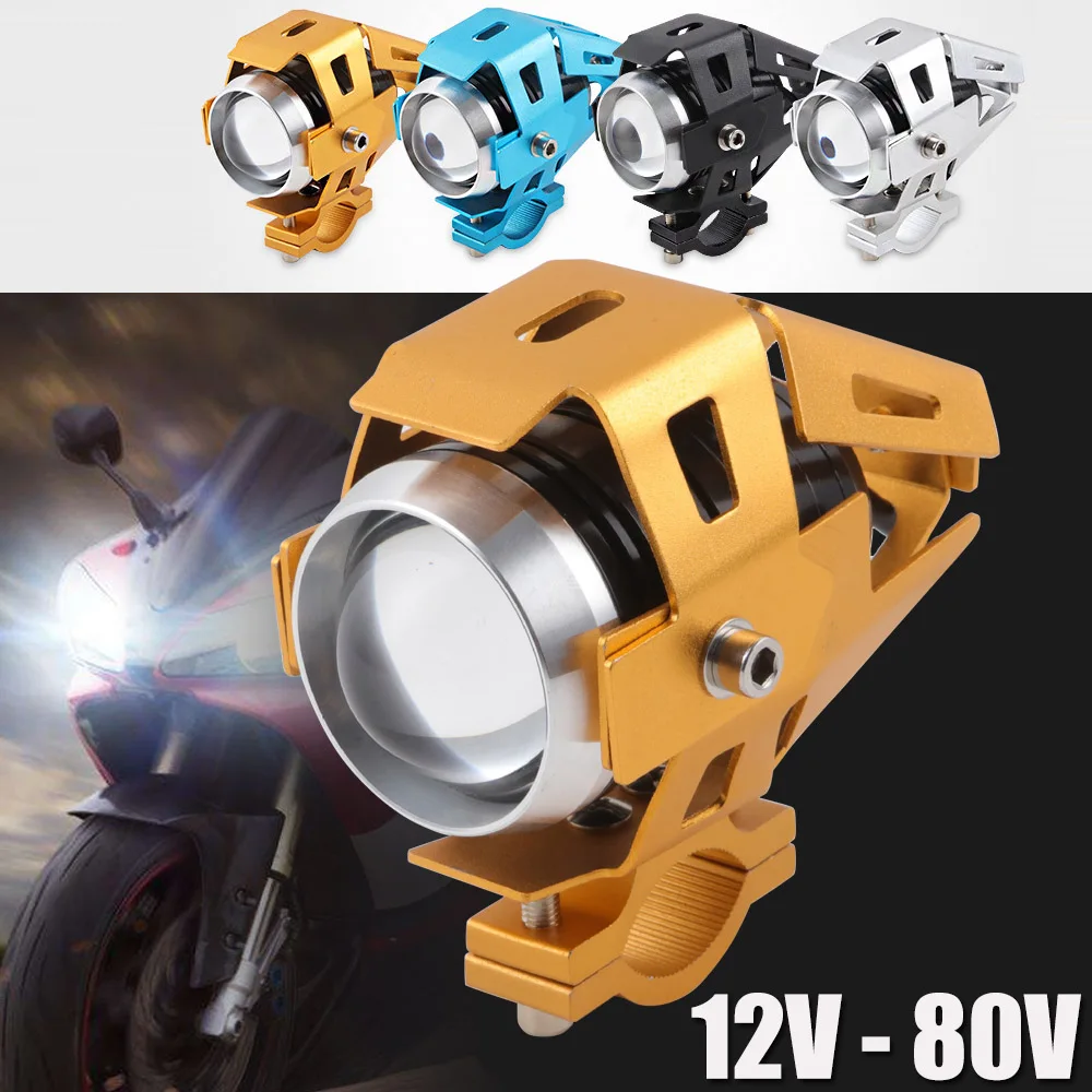

1pcs 3000LM U5 LED Front Light Motorcycle Driving Fog Spot light Truck Bicycle Travel Camp Lamp Night Headlight Black