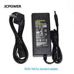 JC Мощность AC110V 220 V DC/DC 5 V 10A Мощность адаптер 50 Вт светодиодный трансформатор светодиодный полосы конвертер Блок питания с ЕС AU US штепсельная