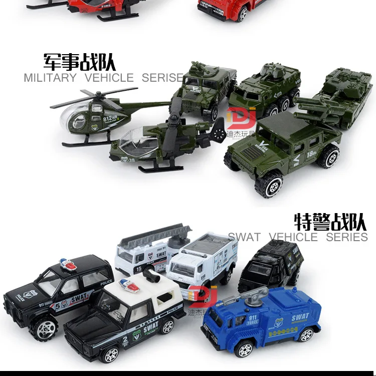 Сплав комплект 1: 87 мини огонь Военная Униформа специальный полиции Модель автомобиля детские карманные игрушки