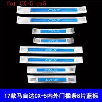 

high quality Stainless Steel Scuff Plate/Door Sill Door Sill pedal bienvenidos Car styling for Mazda CX-5 cx5 2017 2018