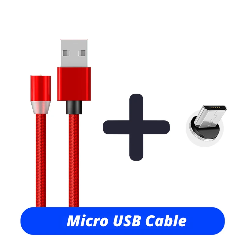 CBAOOO 1/2 м микро USB кабель Магнитный кабель для зарядного устройства для Xiaomi huawei Android кабели для мобильных телефонов мини USB кабель быстрое зарядное устройство - Цвет: Red