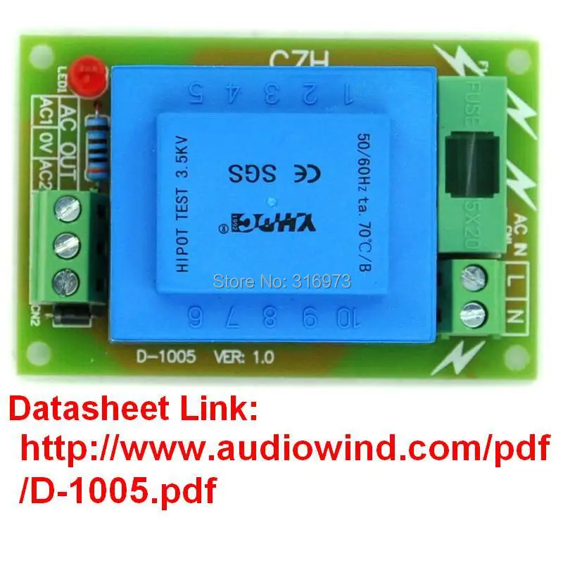 Основной 230VAC среднего 24VAC 5VA Мощность трансформаторный модуль D 1005/M AC24V|modulation