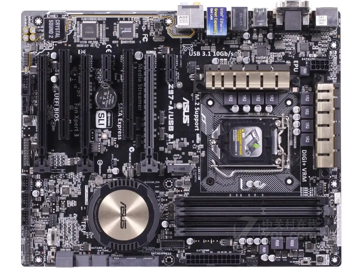 

original Z97-A/USB3.1 LGA1150 Z97 DDR3 ATX motherboard supports 4790 90%new