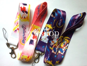 

New 50 Pcs Sailor Moon Phone key chain Neck Strap Keys Lanyards Free Shipping KT109