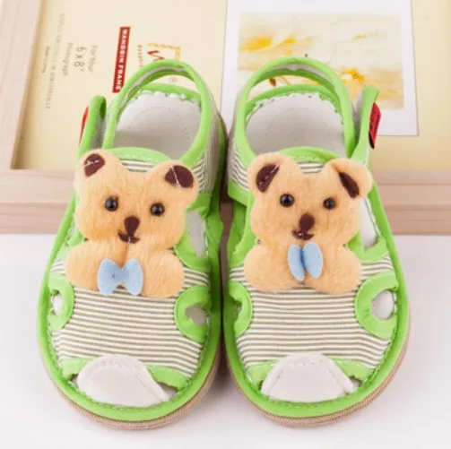 Original New Summer Kids Sandals Lovely Bear Appliques