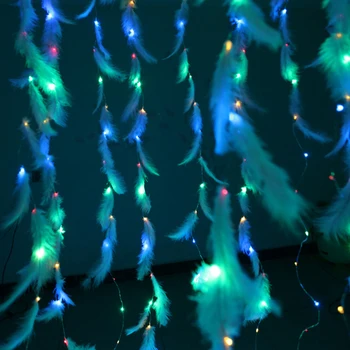 

LED Window Curtain Light Feathers LED Fairy Twinkle String Lights