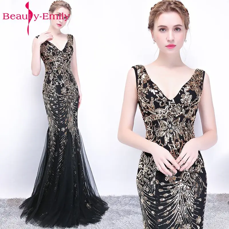 Beauty Emily Sexy Long Lace Black Mermaid Evening Dresses 2018 Women Zipper Formal Party Prom Dresses Beauty Emily Sexy Long Lace Black Mermaid Evening Dresses 2018 Women Zipper Formal Party Prom Dresses