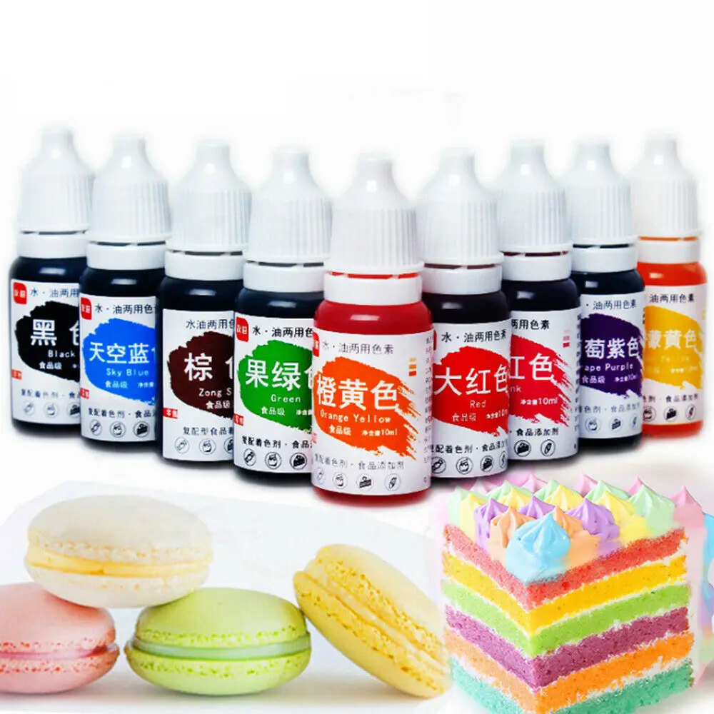 

Edible Pigment 10ML Macaron Cream Food Coloring Ingredients Cake Fondant Baking Cake Edible Color Pigment Baking & Pastry Tools