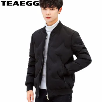 

TEAEGG Black Slim Autumn Mens Winter Coats And Jackets Cotton Parkas Hombre Invierno Casual Parka Masculina Plus Size 3XL AL1348
